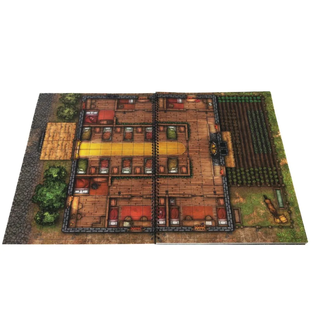 A3 RPG Book: Fantasy Village - Square Grid