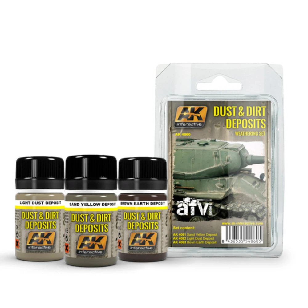 AK Interactive - Dust & Dirt Deposits Weathering Set 