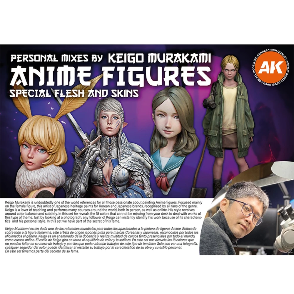 AK Interactive - Keigo Murakami Personal Mixes: Anime Figures Paint Set (18 Farben)