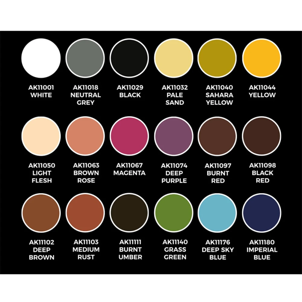 AK Interactive - Keigo Murakami Personal Mixes: Anime Figures Paint Set (18 Farben)