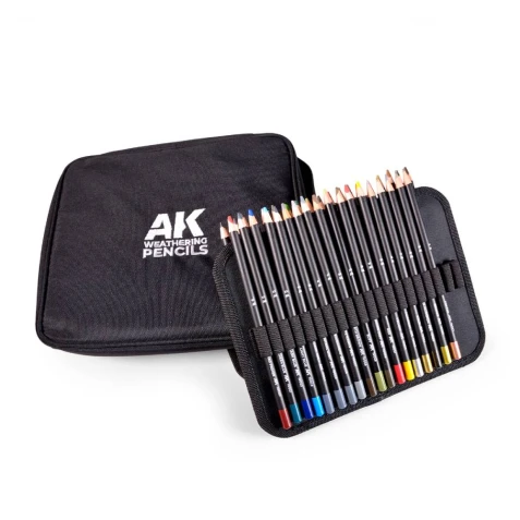 AK Interactive: Weathering Pencils + pouzdro (37 ks)