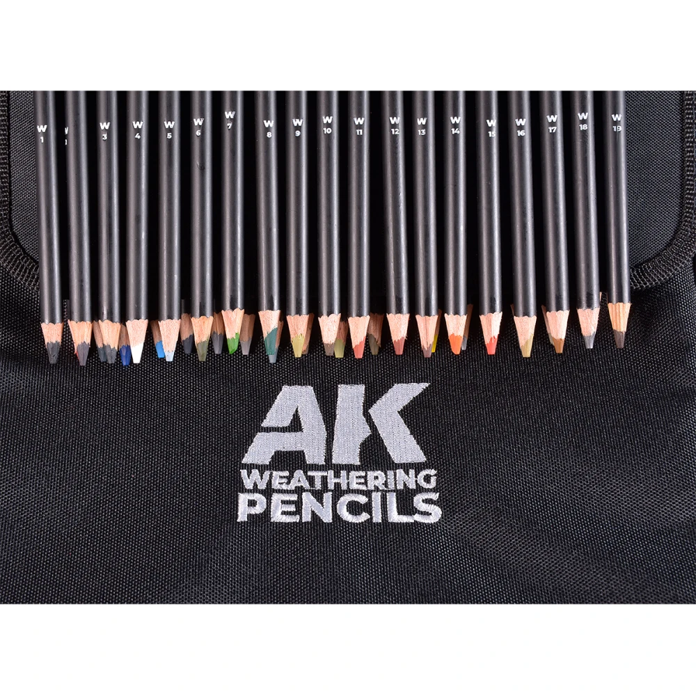 AK Interactive: Weathering Pencils + pouzdro (37 ks)