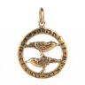 Raven Amulet with Runes, bronze