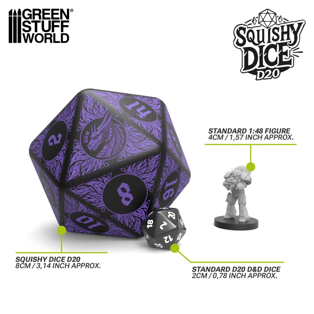 d20 Stress Relief Die - Dragon