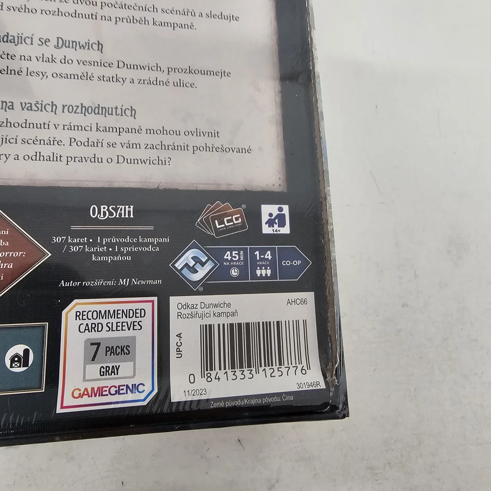 Arkham Horror: Karetní hra - Odkaz Dunwiche, rozšíření kampaně - poškozený obal