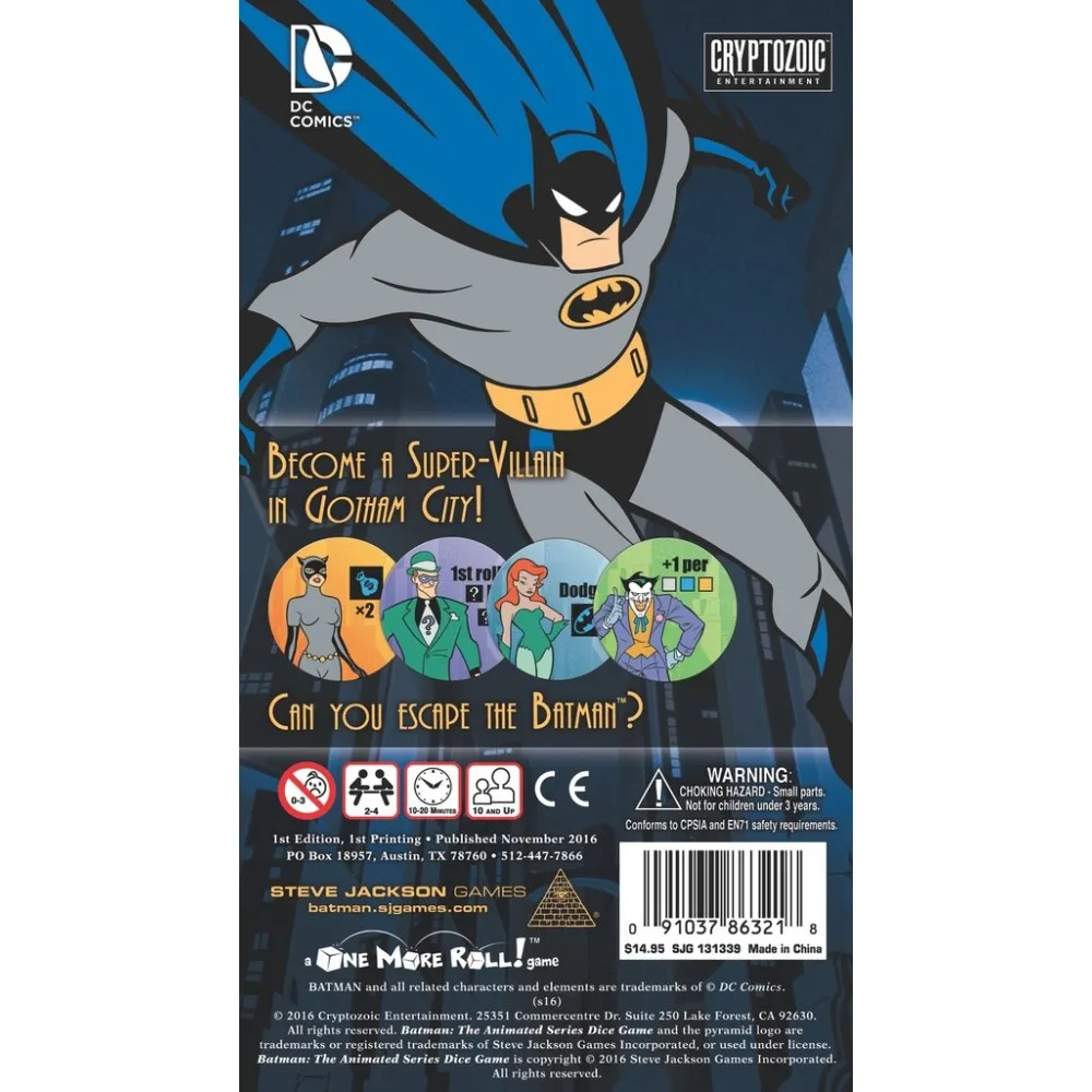 Batman: The Animated Series Dice Game