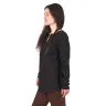 Women's long-sleeve cotton tunic - black