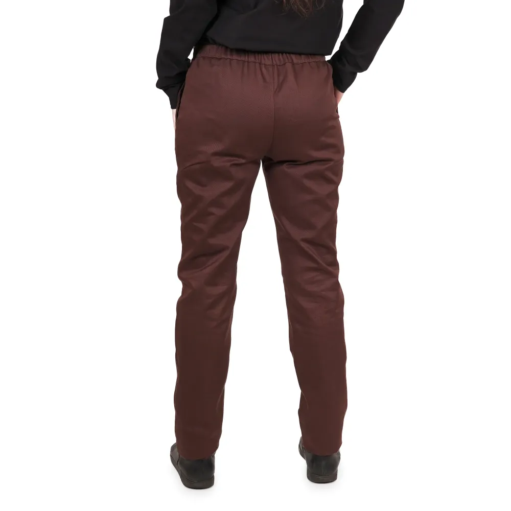 Women's cotton trousers - brown