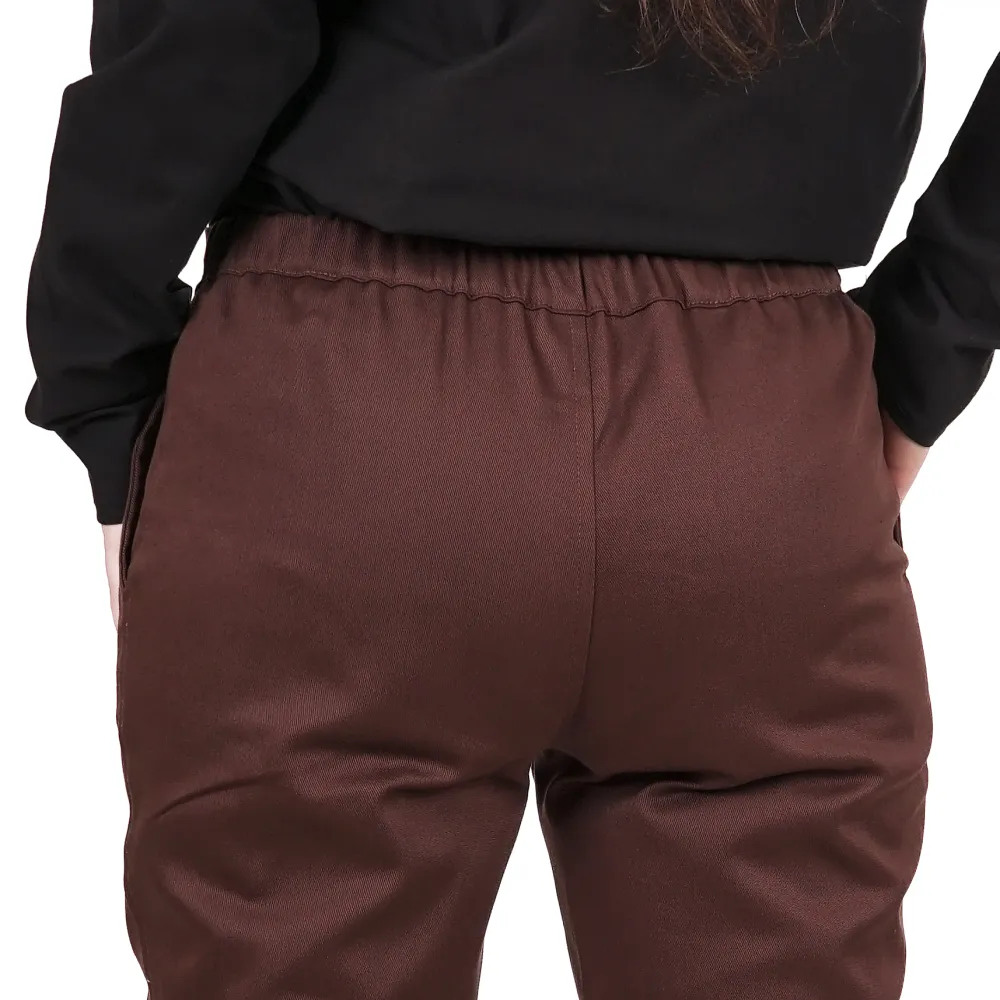 Women's cotton trousers - brown
