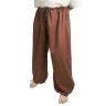 Wide cotton trousers - brown