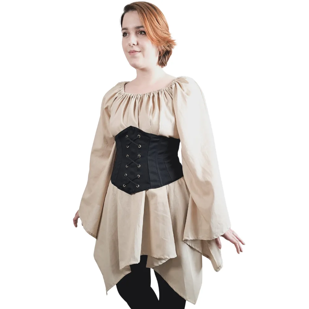 Boudica Cotton Corset - black