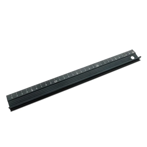 Bezpečnostní hliníkové pravítko Kemovan s protiskluzem 30 cm