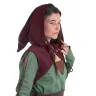 Bolero with hood - burgundy