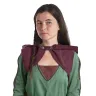 Bolero with hood - burgundy