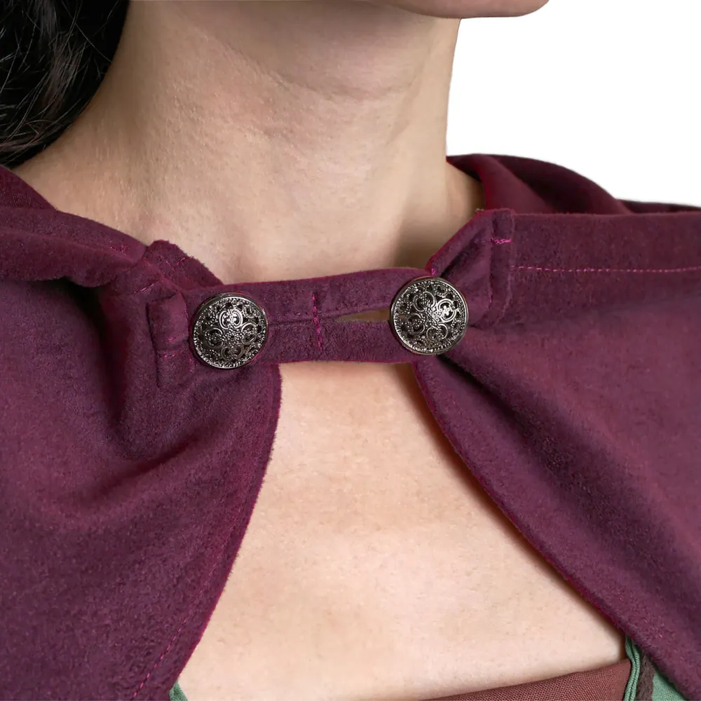 Bolero with hood - burgundy