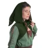 Bolero with hood - green