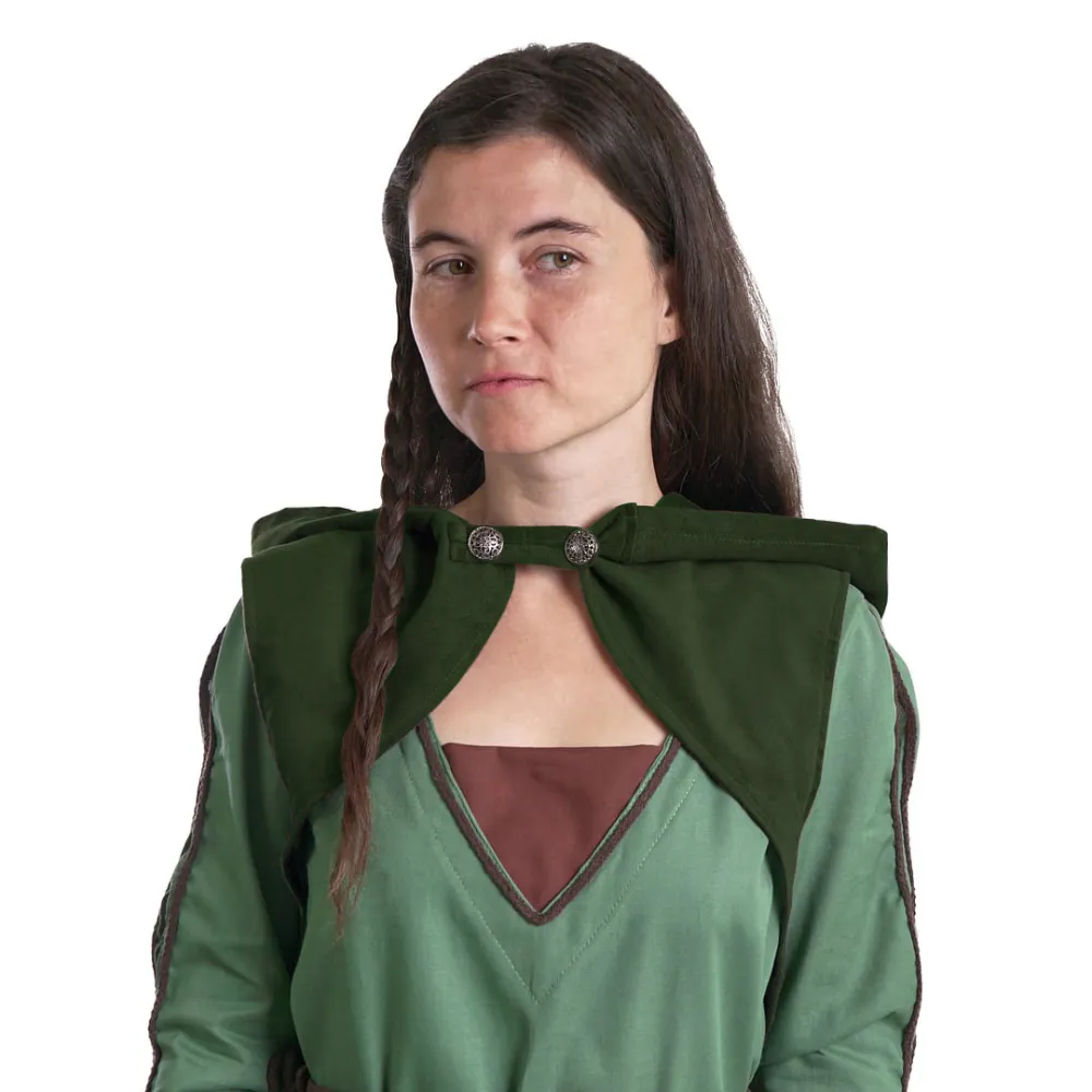 Bolero with hood - green