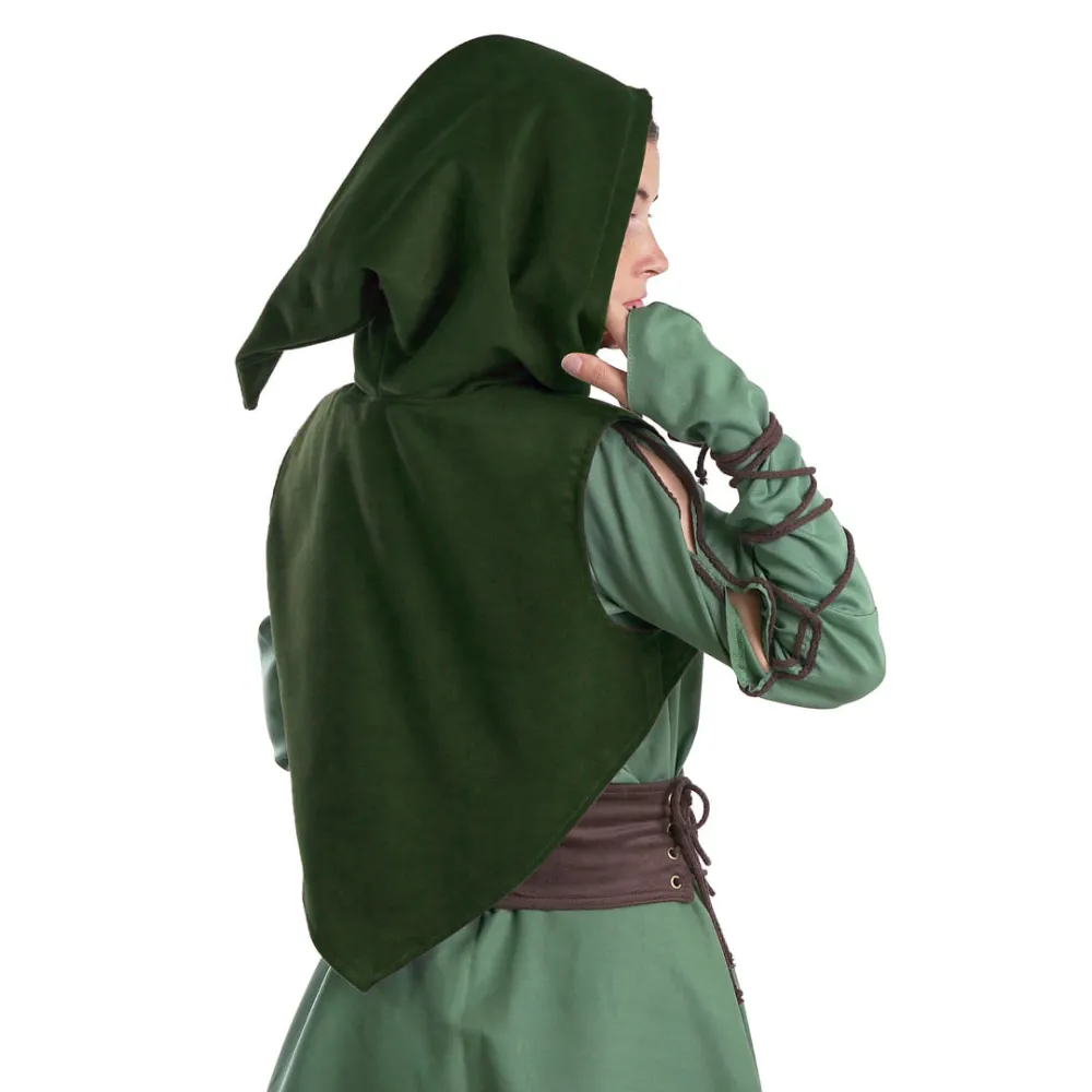 Bolero with hood - green