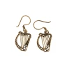 Bronze Celtic Harp Earrings