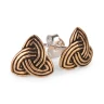 Bronze Braided Triquetra Earrings