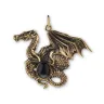 Bronze Dragon Amulet with Gemstone