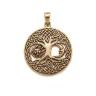 Bronze Tree of Life Amulet with Sun and Moon