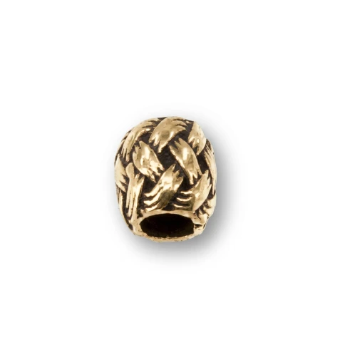 Braided bronze bead