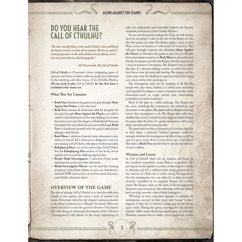Call of Cthulhu RPG: 40th Anniversary Starter Set