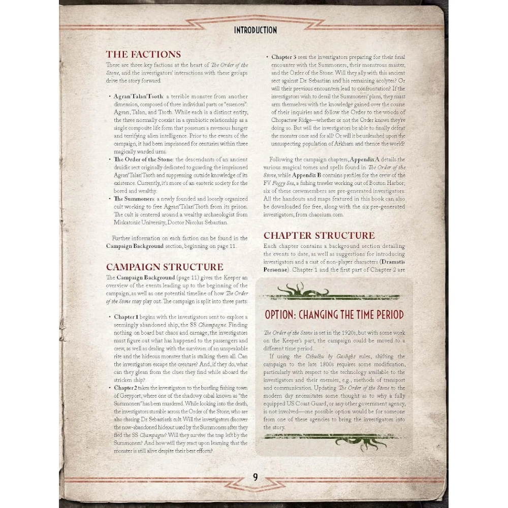 Call of Cthulhu: The Order of the Stone