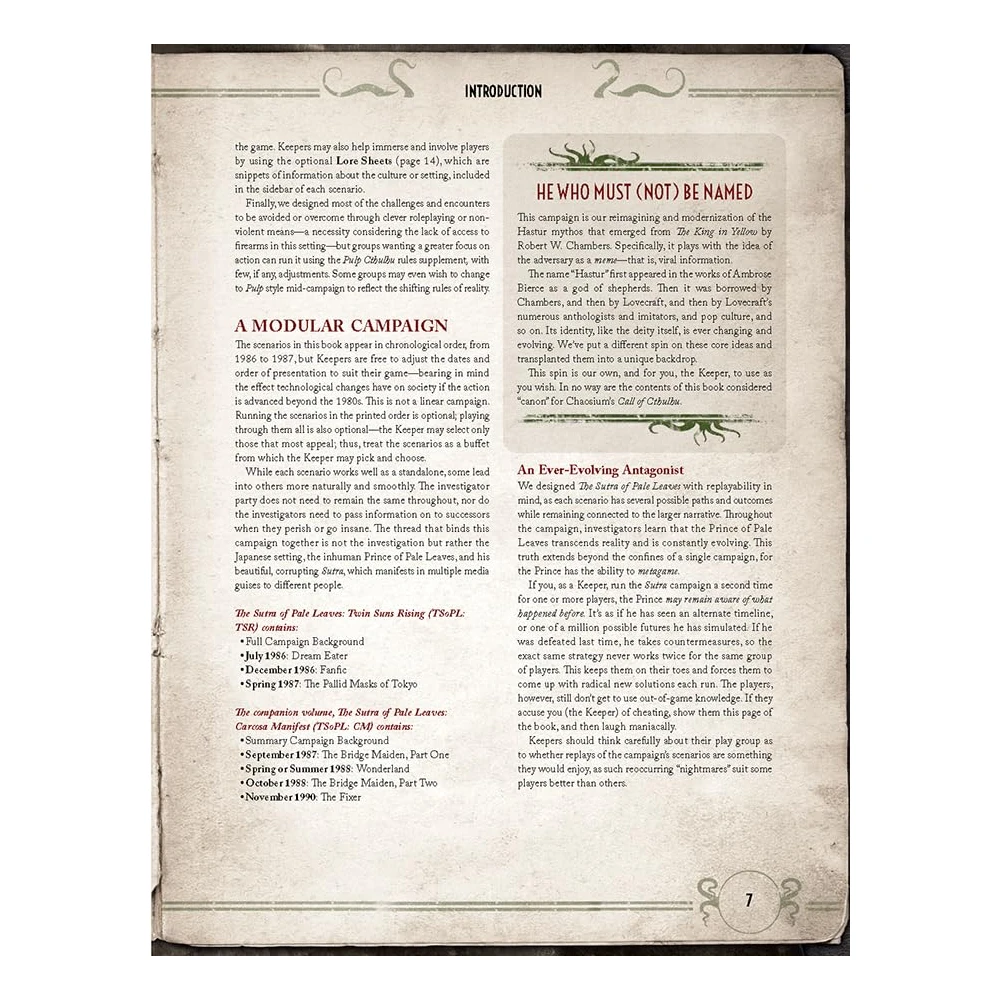 Call of Cthulhu: The Sutra of Pale Leaves - Twin Suns Rising