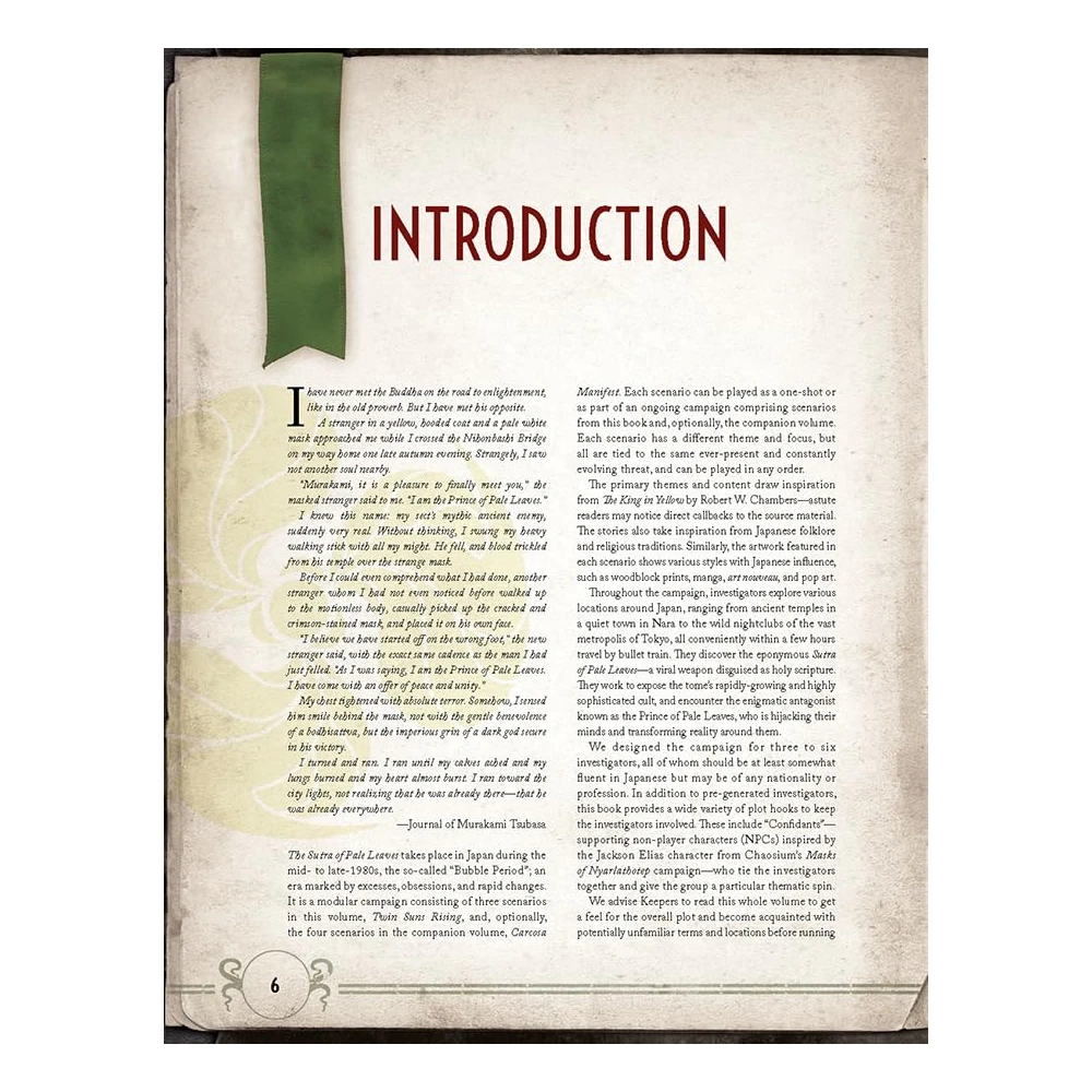 Call of Cthulhu: The Sutra of Pale Leaves - Twin Suns Rising