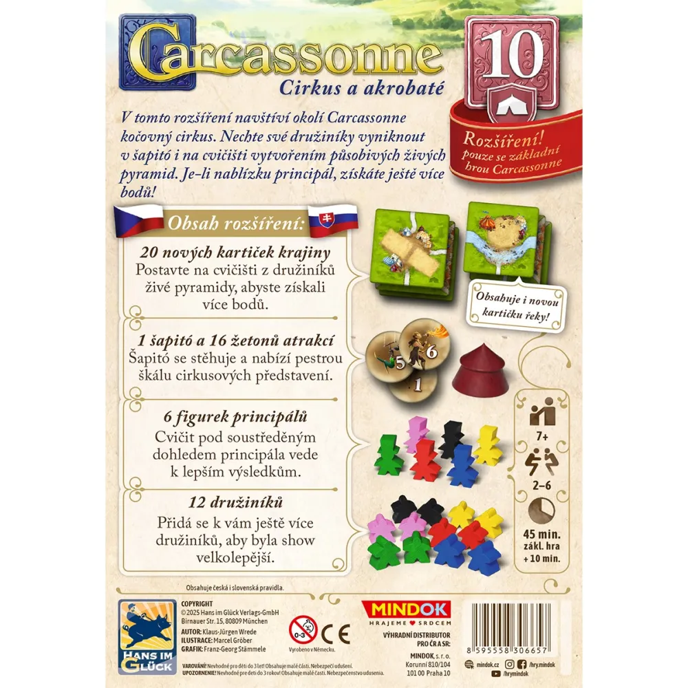 Carcassonne rozšíření 10: Cirkus a akrobaté (edice 2025)