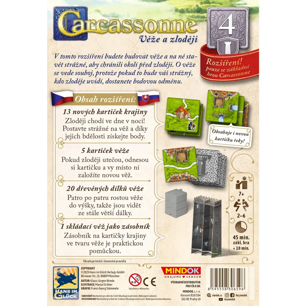 Carcassonne rozšíření 4: Věže a zloději (edice 2025)