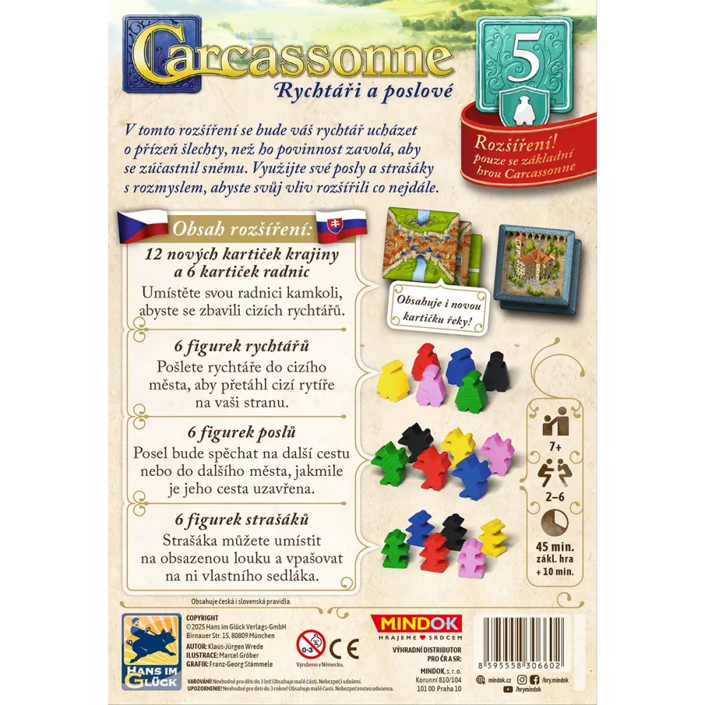 Carcassonne rozšíření 5: Rychtáři a poslové (edice 2025)