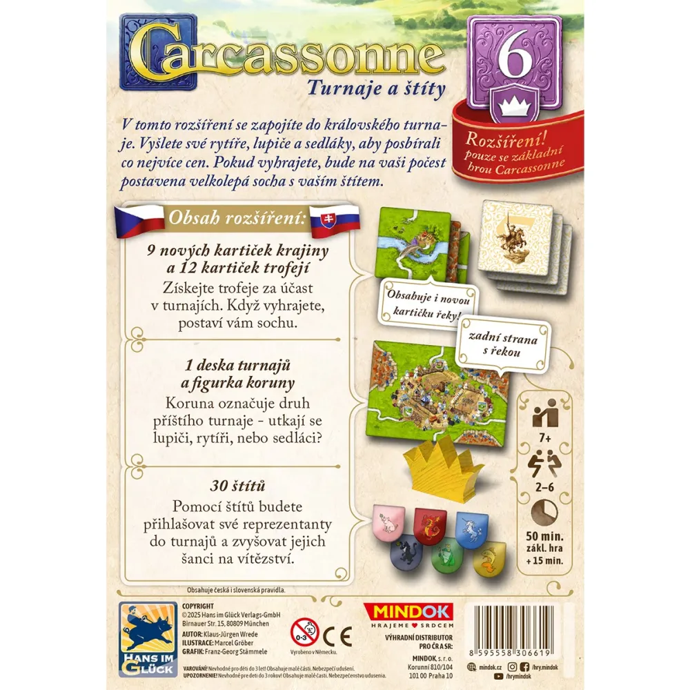 Carcassonne rozšíření 6: Turnaje a štíty (edice 2025)