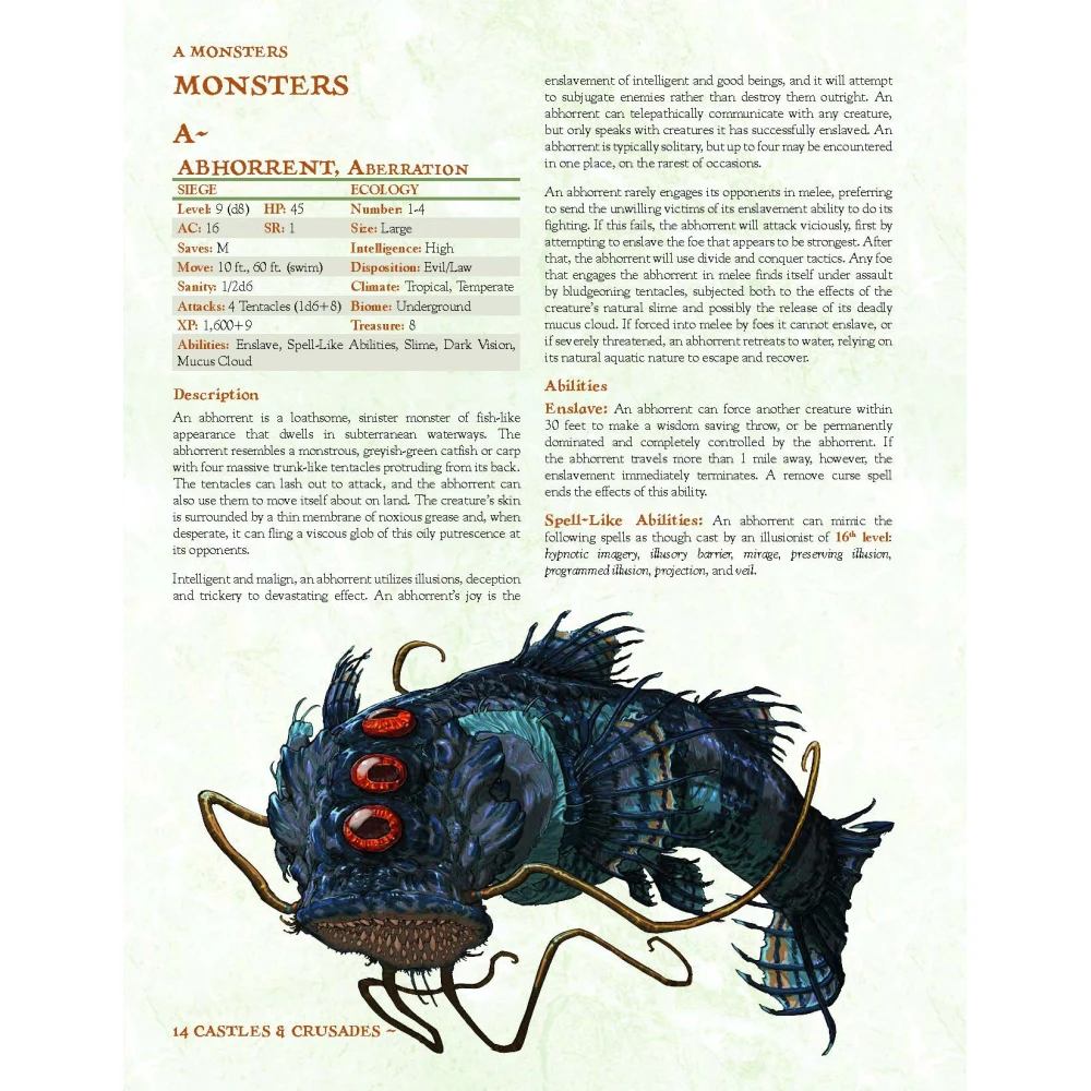 Castles & Crusades - Monsters and Treasures