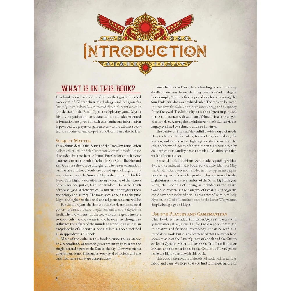 Cults of RuneQuest: The Gods of Fire and Sky