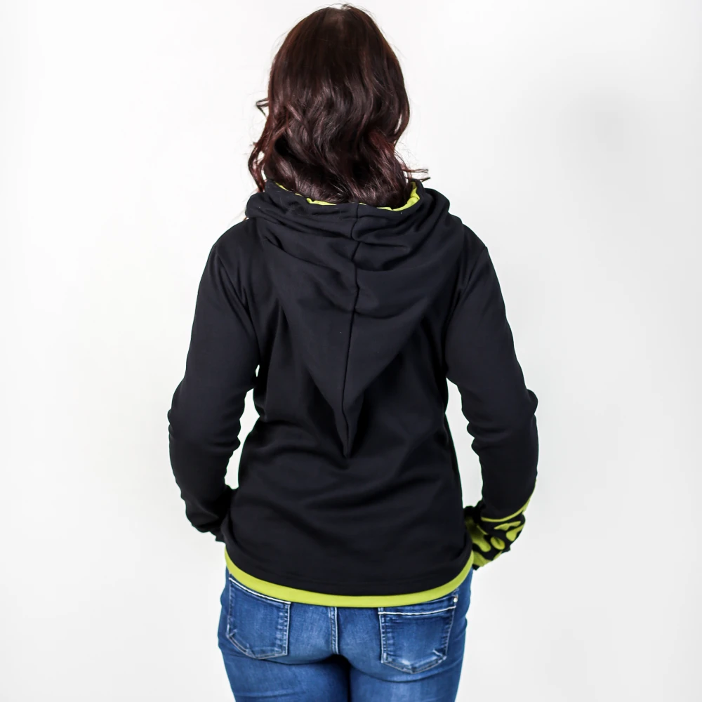 Damen-Kapuzenpullover Skamandra, schwarz