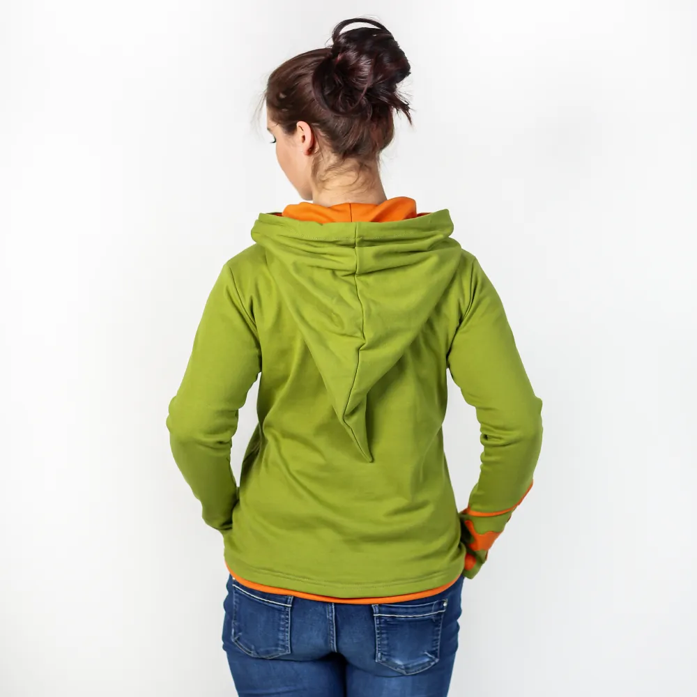 Damen-Kapuzenpullover Skamandra, grün