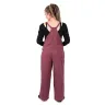 Women's linen dungarees - purple