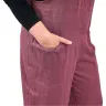 Women's linen dungarees - purple