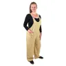 Women's linen dungarees - sand