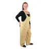 Women's linen dungarees - sand