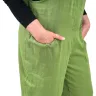Women's linen dungarees - green