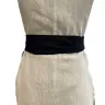 Women's linen belt - black