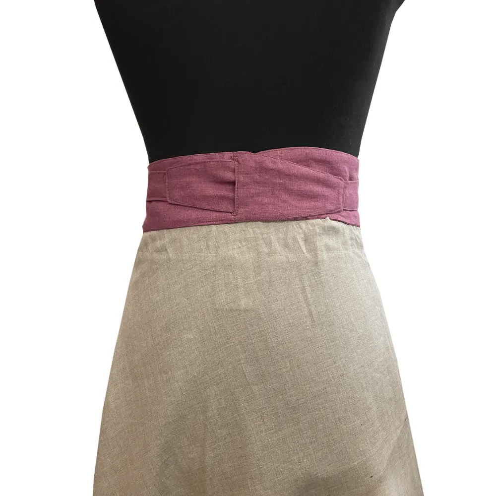 Women's linen belt - purple