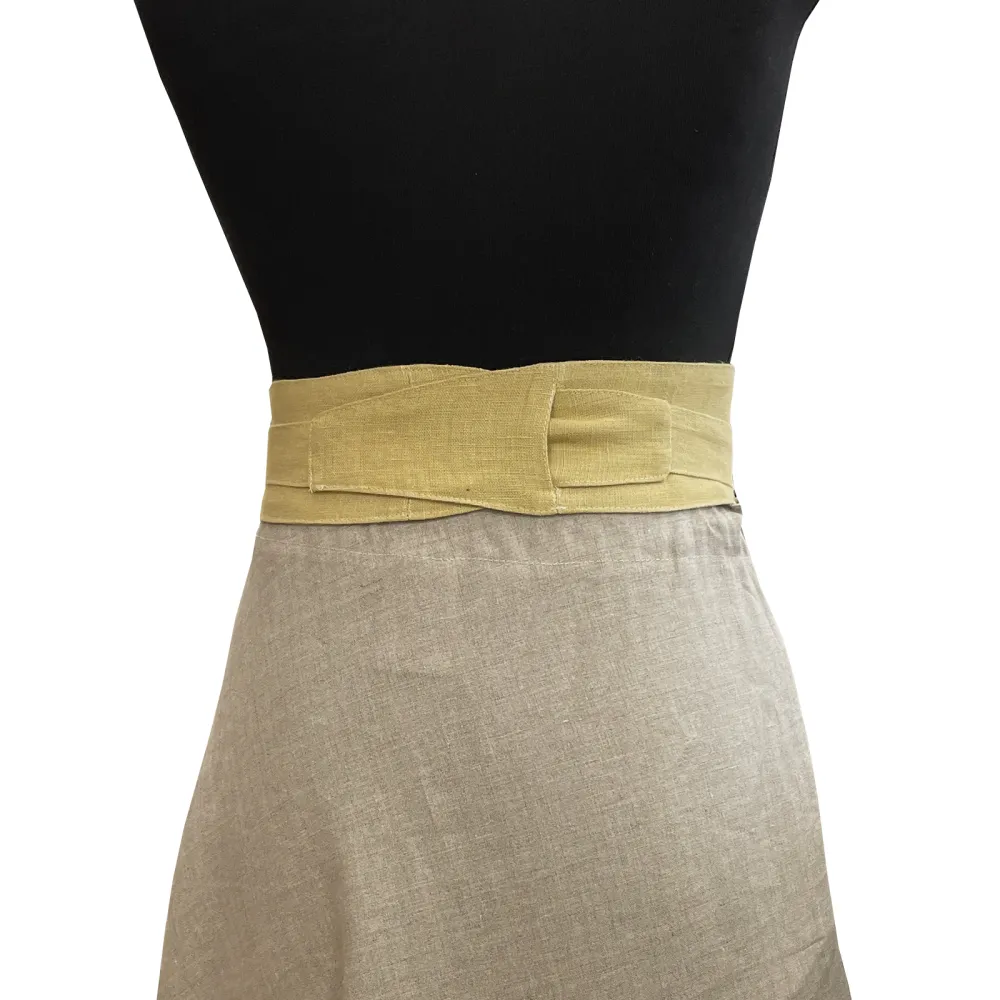 Women's linen belt - sand