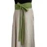 Women's linen belt - green