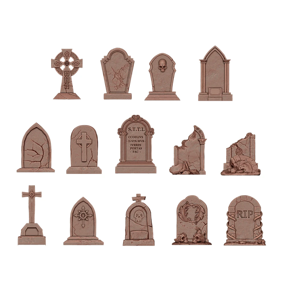 AK Interactive Decoration - Tombstones (14 pcs)