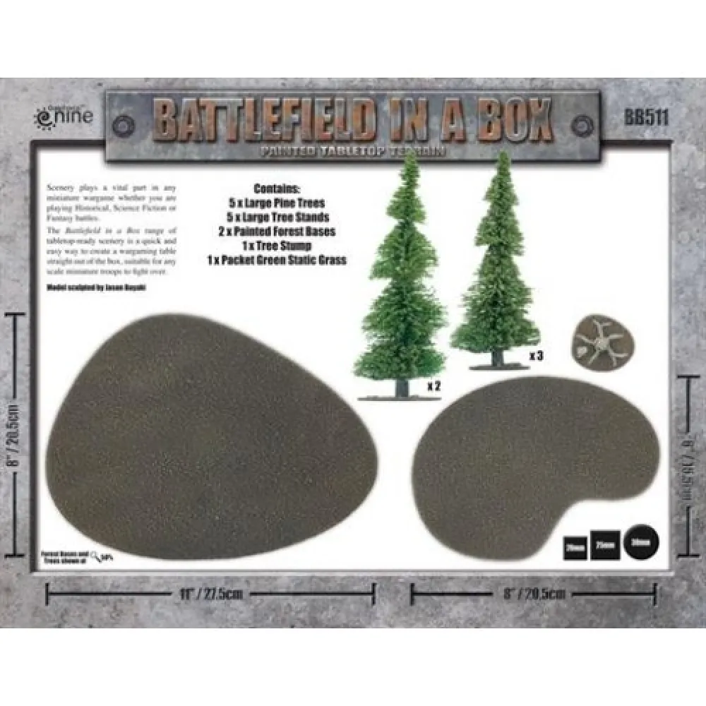 Dekorace Battlefield in a Box: Velký borový les